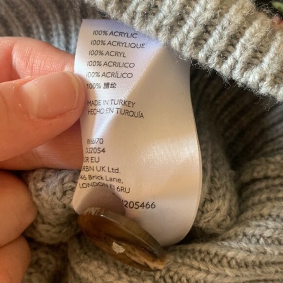 Maeve by Anthropologie grey cropped cardigan size M - Picture 8 of 9